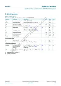 PSMN8R5-100PSFQ Datasheet Page 3