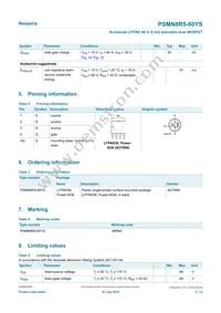 PSMN8R5-60YS Datasheet Page 2