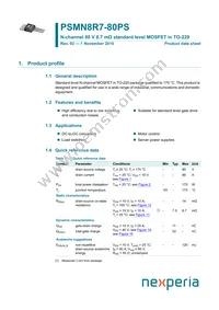 PSMN8R7-80PS Datasheet Cover