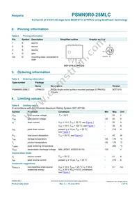 PSMN9R0-25MLC Datasheet Page 2