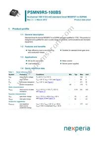 PSMN9R5-100BS Datasheet Cover