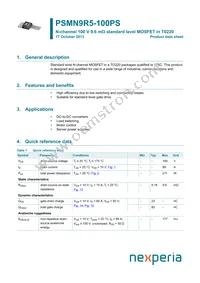 PSMN9R5-100PS Datasheet Cover