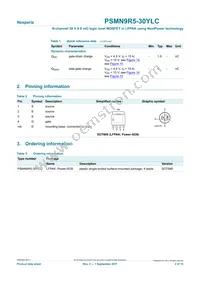 PSMN9R5-30YLC Datasheet Page 2