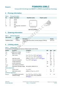 PSMN9R8-30MLC Datasheet Page 2