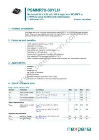 PSMNR70-30YLHX Datasheet Cover