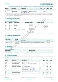 PSMNR70-30YLHX Datasheet Page 2