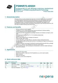 PSMNR70-40SSHJ Datasheet Cover