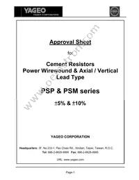 PSP500KR-15K Datasheet Cover