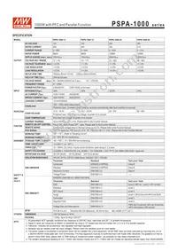PSPA-1000-15 Datasheet Page 2