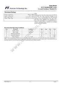 PT7C5028C3-6GWF Datasheet Page 4