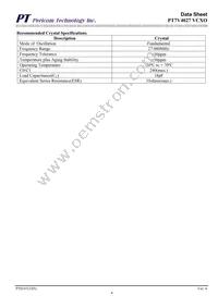 PT7V4027WEX Datasheet Page 4