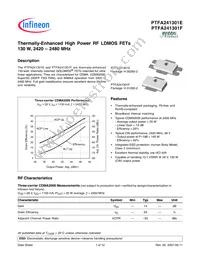 PTFA241301F V1 Datasheet Cover