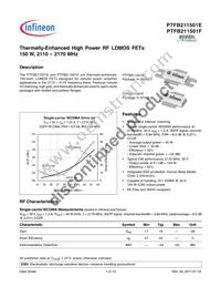 PTFB211501FV1R0XTMA1 Datasheet Cover