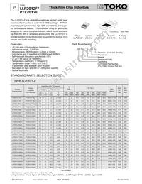 PTL2012-F27NT Datasheet Cover