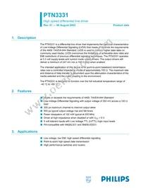 PTN3331D Datasheet Cover