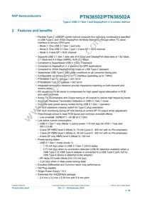 PTN36502AHQX Datasheet Page 2