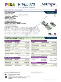 PTV05020WAD Datasheet Cover