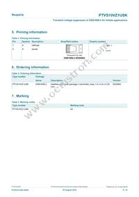 PTVS10VZ1USKYL Datasheet Page 2