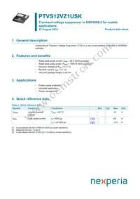 PTVS12VZ1USKYL Datasheet Cover