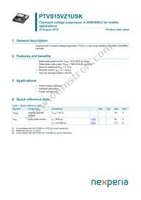 PTVS15VZ1USKYL Datasheet Cover