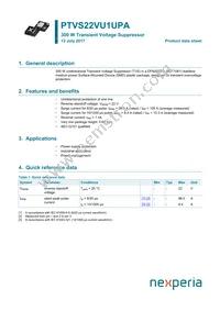 PTVS22VU1UPAZ Datasheet Cover