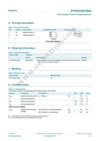 PTVS3V3D1BALYL Datasheet Page 2