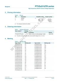 PTVS9V0S1UTR Datasheet Page 2