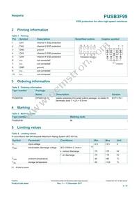 PUSB3F99X Datasheet Page 2