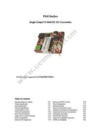 PXA15-48S3P3/NT Datasheet Cover