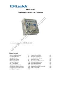 PXB15-24D12/NT Datasheet Cover