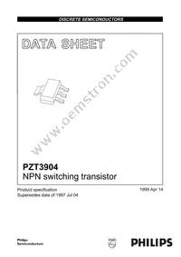 PZT3904 Datasheet Cover