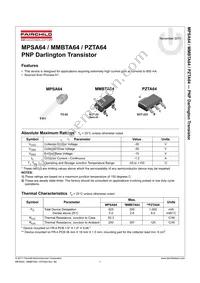 PZTA64 Datasheet Page 2