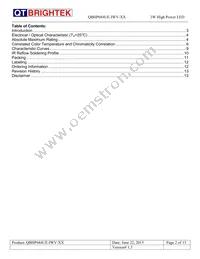 QBHP684UE-IWV-WW Datasheet Page 2