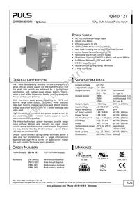 QS10.121-A1 Datasheet Cover