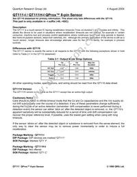 QT115-S Datasheet Page 2