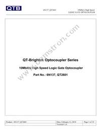 QT2601 Datasheet Cover