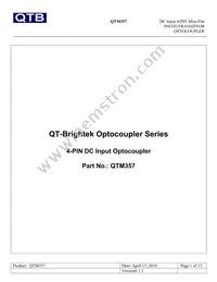 QTM357T1 Datasheet Cover