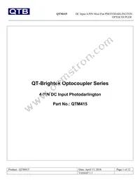 QTM415T1 Datasheet Cover