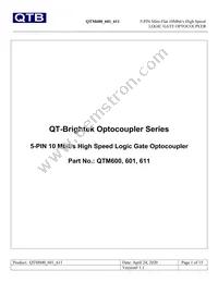 QTM611T1 Datasheet Cover
