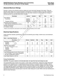 QW030C1 Datasheet Page 2