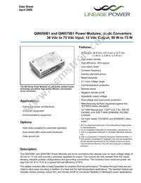 QW075A1 Datasheet Cover