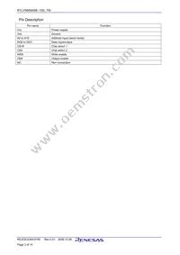 R1LV0808ASB-7SI#S0 Datasheet Page 3