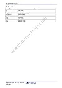 R1LV0816ASB-7SI#S0 Datasheet Page 3