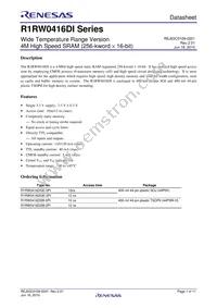 R1RW0416DGE-2PI#B0 Datasheet Cover