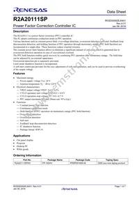 R2A20111SP#W0 Datasheet Cover