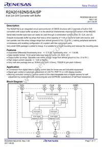 R2A20162SA#W5 Datasheet Cover