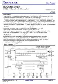 R2A20166SA#W5 Datasheet Cover