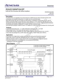 R2A20168SA#W5 Datasheet Cover