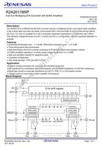 R2A20178NP#W0 Datasheet Cover