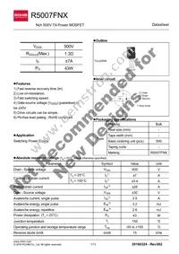 R5007FNX Datasheet Cover